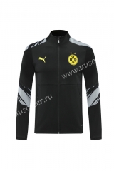 2020-2021 Borussia Dortmund Black Traning Soccer Jacket -LH