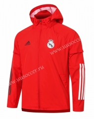 2020-2021 Real Madrid Red Wind Coat With Hat-815