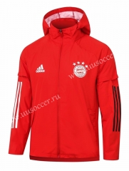 2020-2021 Bayern München Red Wind Coat With Hat-815