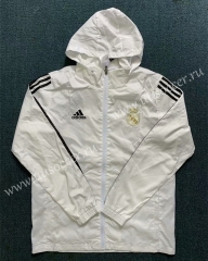 2020-2021 Real Madrid White Wind Coat With Hat-WD