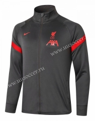 2020-2021 Liverpool Dark Gray Soccer Jacket -815