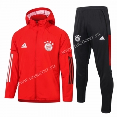 2020-2021 Bayern München Red Wind Coat Uniform With Hat-815