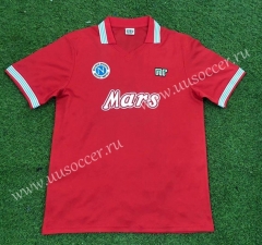 88-89 Retro version Napoli 2nd Away Red Thailand Soccer Jersey AAA-503