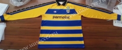 99-00 Retro Version Parma Calcio 1913 Blue & Yellow Thailand LS Soccer Jersey AAA-811