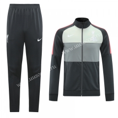 2020-2021 Livepoor Black & Gray Soccer Jacket Uniform-LH