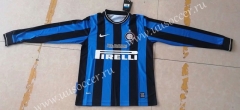 2010 Inter Milan Home Blue & Black LS Thailand Soccer Jersey AAA-811