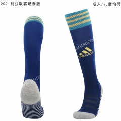2020-2021 Leeds United Away Blue Soccer Socks