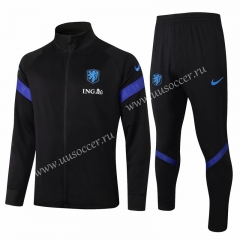 2020-2021 Netherlands Black Thailand Soccer Jacket Uniform-815