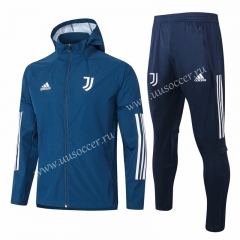 2020-2021 Juventus Royal Blue Wind Coat Uniform With Hat-815