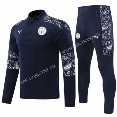 2020-2021 Manchester City Royal Blue Thailand Soccer Tracksuit Uniform-418