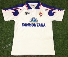 95-96 Retro Version Fiorentina Away White Thailand Soccer Jersey AAA-503