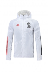 2020-2021 Manchester United White Wind Coat With Hat-LH