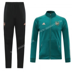 2020-2021 Arsenal Lake Blue Thailand Soccer Jacket Uniform-LH