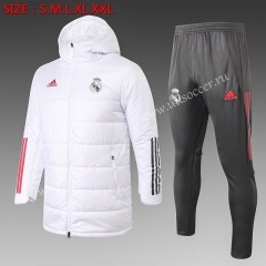 2020-2021 Real Madrid White Cotton Uniform With Hat Uniform-815