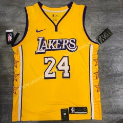 Lakers NBA Yellow #24 Jersey-311