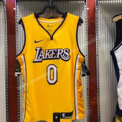 Retro Version Lakers NBA Yellow #0 Jersey-311