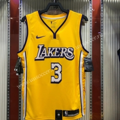 Retro Version Lakers NBA Yellow #3 Jersey-311