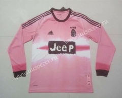 Jointed Version 2020-2021 Juventus Pink Thailand LS Soccer Jersey AAA-422