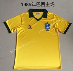 1985 Retro Brazil Yellow Thailand Soccer Jersey AAA-912