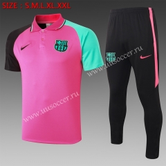 2020-2021 Barcelona Pink Thailand Polo Uniform-815