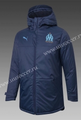 2020-2021 Olympique Marseille Royal Blue Thailand Soccer Coat With Hat-815