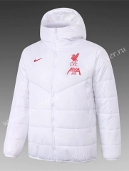 2020-2021 Liverpool White Thailand Soccer Coat With Hat-815