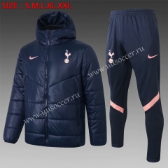 2020-2021 Tottenham Hotspur Royal Blue Thailand Soccer Cotton Uniform With Hat-815