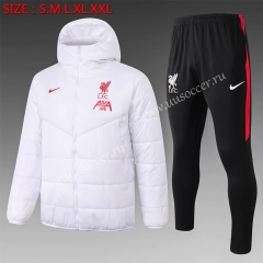 2020-2021 Liverpool White Thailand Soccer Coat Uniform With Hat-815