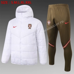 2020-2021 Portugal White Thailand Soccer Coat Uniform With Hat-815