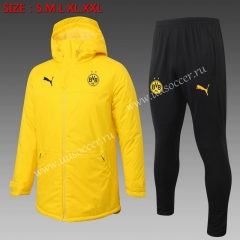 2020-2021 Borussia Dortmund Yellow Thailand Coat Uniform With Hat-815