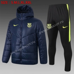 2020-2021 Barcelona Blue Thailand Soccer Coat Uniform With Hat-815