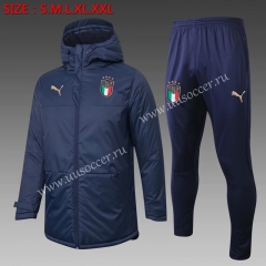2020-2021 Italy Royal Blue Thailand Soccer Cotton Uniform With Hat-815