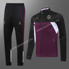 2020-2021 Jordan Paris SG Purple Soccer Jacket Uniform-GDP