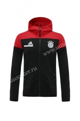 2020-2021 Bayern München Black Soccer Jacket With Hat-LH
