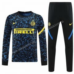 2020-2021 Inter Milan Black & Gray Thailand Soccer Tracksuit Uniform-418