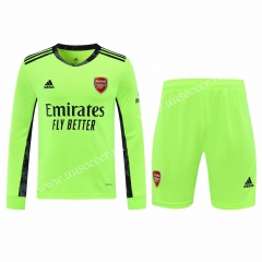 2020-2021 Arsenal Goalkeeper Green LS Thailand Soccer Uniform-418