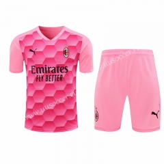 2020-2021 AC Milan Goalkeeper Pink Thailand Soccer Uniform-418