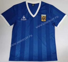 86 Retro Argentina Away Blue Thailand Soccer Jersey AAA-912
