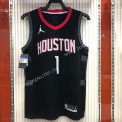 2020-2021 City Version NBA Houston Rockets Black #1 Jersey-311