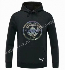 2020-2021 Manchester City Black Thailand Tracksuit Top With Hat-CS