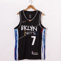 2020-2021 City Version NBA Brooklyn Nets Black #7 Jersey