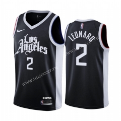 2020-2021 City Version NBA Los Angeles Clippers Black #2 Jersey