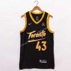 2020-2021 City Version NBA Toronto Raptors Thunder Black #43 Jersey
