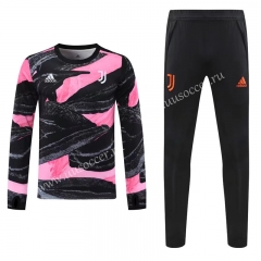2020-2021 Juventus FC Pink & Black Thailand Soccer Tracksuit Uniform-418