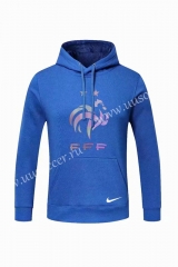 2020-2021 France Blue Thailand Soccer Tracksuit Top With Hat