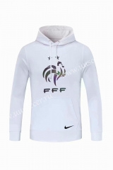 2020-2021 France White Thailand Soccer Tracksuit Top With Hat