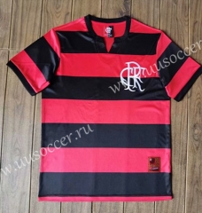 1978 Retro Version CR Flamengo Home Black & Red Thailand Soccer Jersey AAA-SL