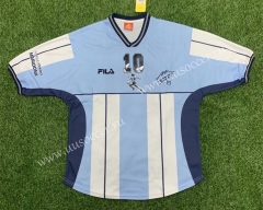 Retro Version Boca Juniors Home Blue & White #10 （Maradona）Thailand Soccer Jersey-407