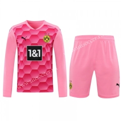 2020-2021 Borussia Dortmund Goalkeeper Pink LS Thailand Soccer Uniform-418