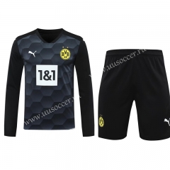 2020-2021 Borussia Dortmund Goalkeeper Black LS Thailand Soccer Uniform-418
